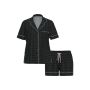 Піжама Modal Short Pajama Set  Black Pretty Dot