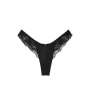 Трусики Rose Lace-Trim High-Leg Thong Panty Black