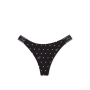 Трусики Logo Cotton High-Leg Thong Panty Pure Black Heart Print