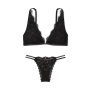 Комплект білизни Dream Angels Twinkle Lace Triangle Bra Black