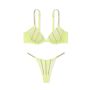 Комплект білизни Sheer Shine Low-Cut Demi Bra & Thong Panty Limeade