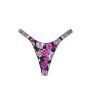 Трусики Shine Strap Thong Panty Black Floral