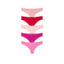 Набір трусиків 5-Packs Seamless High-Leg Thong Panties Pinki Mix