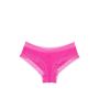 Трусики Lace Waist Ribbed Cotton Cheeky Panty Fuchsia Frenzy