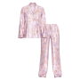 Піжама сатинова Satin Long Pajama Set Violet Floral VS