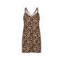 Нічна сорочка сатинова Shine Strap Satin Slip Leopard