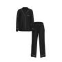 Піжама сатинова Signature Satin Long Pajama Set Black