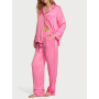 Піжама сатинова Signature Satin Long Pajama Set Pink