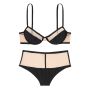 Комплект Luxe Lingerie Unlined Mesh Demi Bra Black