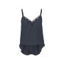Піжама сатинова Satin Rose Lace Trim Cami Flutter Shorts Set Dark