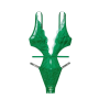 Боді Bombshell Shine Strap Crotchless Teddy Green