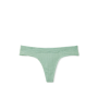 Трусики Logo Cotton Lace-Waist Thong Panty Olive