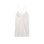 Нічна сорочка сатинова Satin Open-Back Slip Dress Coconut White