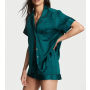 Піжама сатинова Satin Short Pajama Green Dot