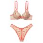 Комплект Push-Up Heart Embroidery Bra & Brazilian Panty