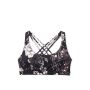 Спортивний топ Strappy Back Light Impact Sports Bra Black Flowers