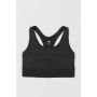 Спортивний топ Sports bra Medium support НМ Black