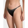 Трусики Sparkle Crystal Shine Strappy Brazilian Panty Black