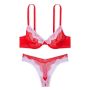 Комплект Tease Unlined Demi Bra Bright Vermillion & Silky Lilac