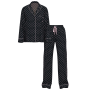 Піжама Flannel Long Pajama Set Black-Pretty Blossom Dot VS