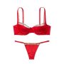 Комплект Very Sexy Logo Embroidery Lined Bra & Thong Panty Lipstick