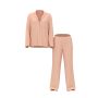 Піжама Modal Ribbed Long Pajama Set Pink Gin