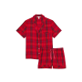 Піжама Flannel Short Pajama Set Red Laquer Plaid