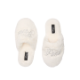 Домашні тапочки Faux-Fur Closed-Toe Slippers White Bling Logo