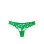 Трусики Very Sexy Satin Ziggy Glam Floral Embroidery Thong Panty Green