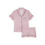 Піжама сатинова Satin Short Pajama Set Chalk Rose Geometric