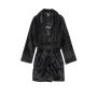 Плюшевий халат Short Cozy Robe Black Embossed Logo