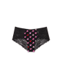 Трусики No-show Cheeky Panty Pure Black Heart Print Lace Trim