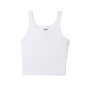 Топ в рубчик Pink Rib Crop Tank Top White