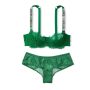 Комплект Wicked Unlined Shine Strap Green & Panty