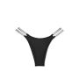 Трусики Double Shine Strap Brazilian Panty Black