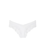Трусики Rose Lace-Trim High-Leg Cheeky Panty VS White