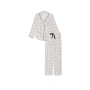 Піжама Flannel Long Pajama Set White Vs Script