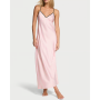 Нічна сорочка Satin Cross-Back Maxi Slip Dress Pink Stripe