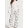 Піжама Flannel Long-Sleeve Tee-Jama Pajama Set White Ribbon Script VS