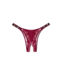 Трусики Very Sexy Shine Strap Lace Brazilian Panty Crotchless Campari Red