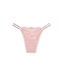 Трусики Dream Angels Twinkle Strap Lace Brazilian Panty Chalk Rose