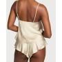 Піжама сатинова Satin Rose Lace-Trim Cami Flutter Shorts Set Classic Sandstone VS