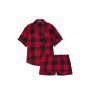 Піжама Flannel Short Pajama Set Lipstick/Black Buffalo