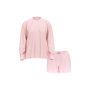 Піжама Flannel Long-Sleeve Short Tee-Jama Pajama Set Pink Stripe
