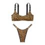 Комплект Shine Strap Scoop Bralette & Brazilian Panty Leopard