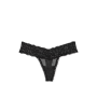 Трусики The Lace Sequin Posey Lace Thong Panty Black