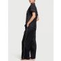 Піжама сатинова Satin Long Pajama Set Black VS
