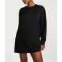 Нічна сорочка Cotton Long-Sleeve Pocket Sleep Tee Black