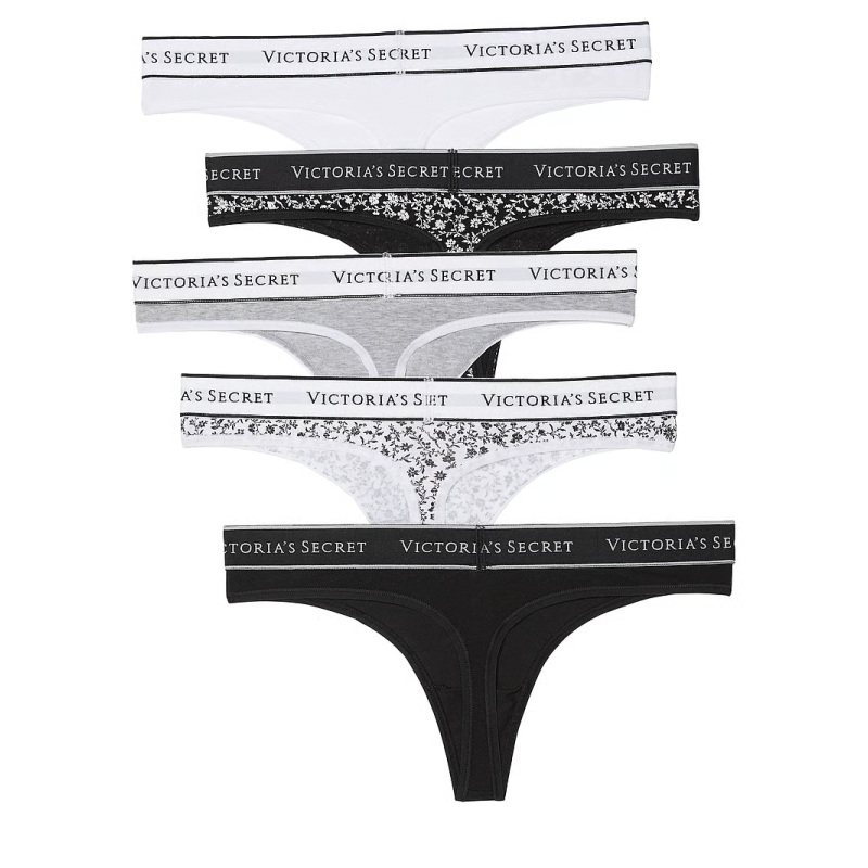 Набір трусиків 5-Pack Cotton Logo Thong Panties Multi VS