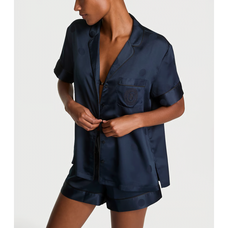 Піжама сатинова Glazed Satin Short Pajama Set Twilight Jacquard VS